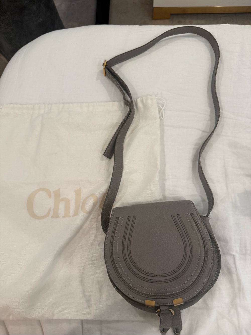 Small Marcie Crossbody Bag in Grey